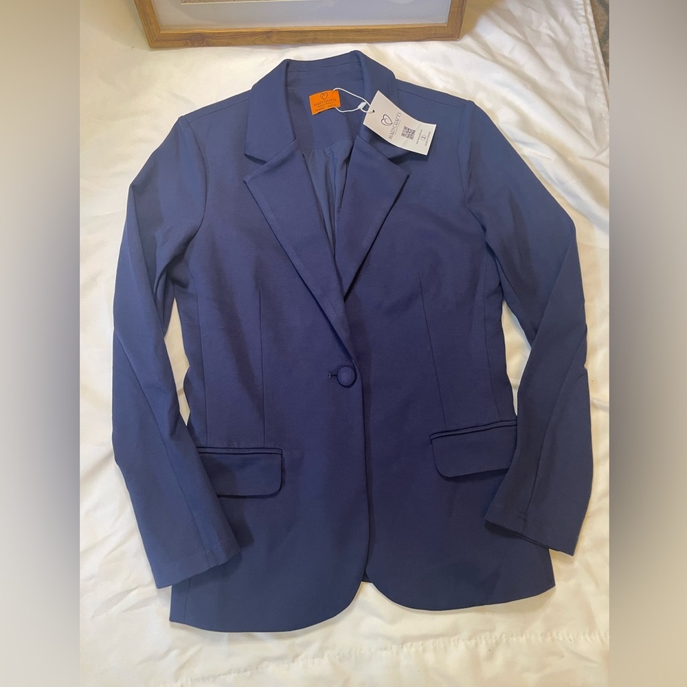 NWT Mary Crafts size 2 blue blazer
